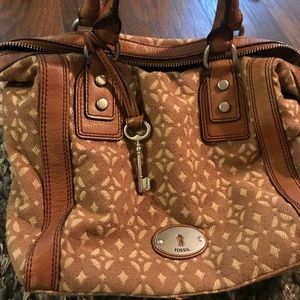 Brown fossil satchel- BEAUTIFUL!